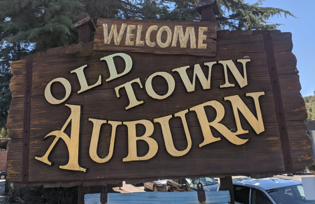 Welcome to Old Town Auburn sign