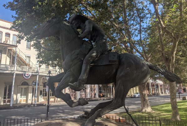 Pony Express Statue in Old Sacramento