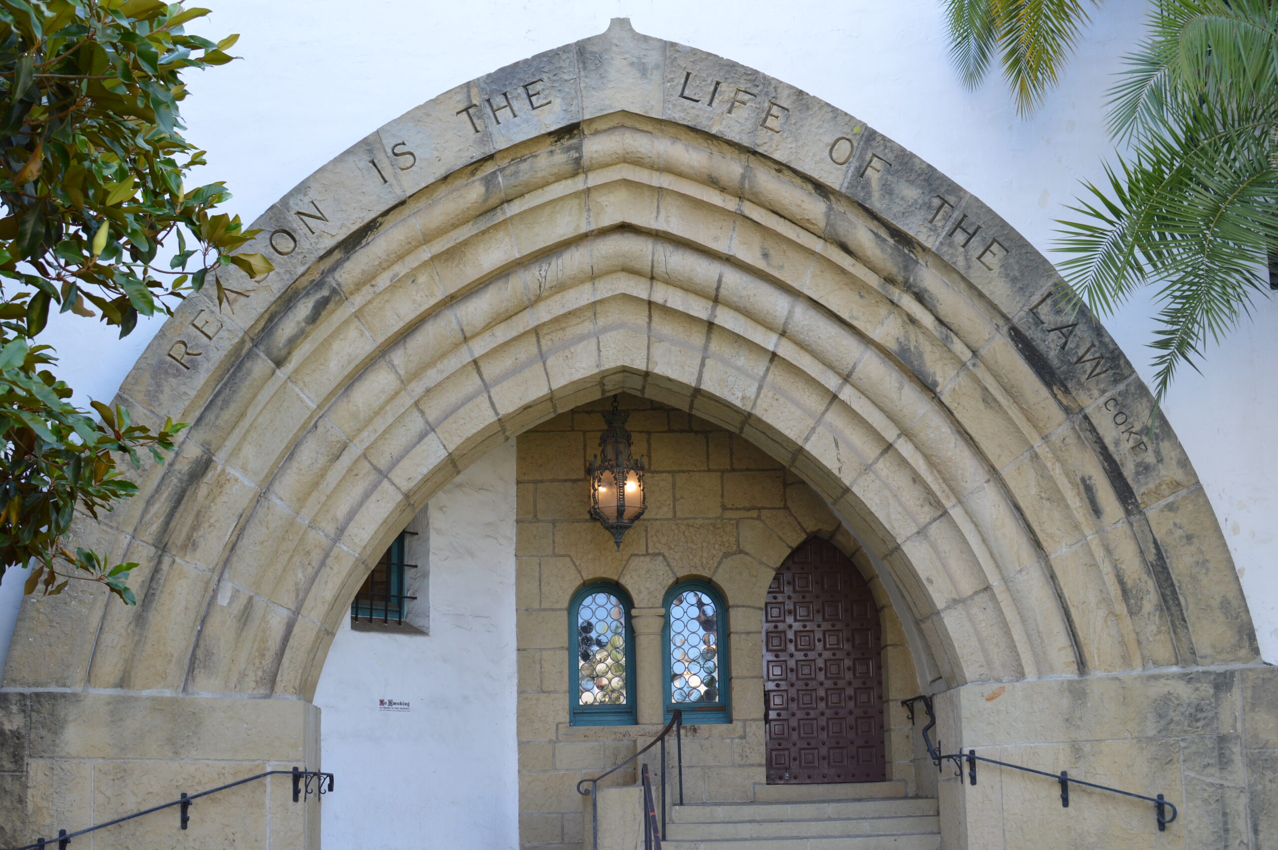 Side entrance to Santa Barbara County Courthouse