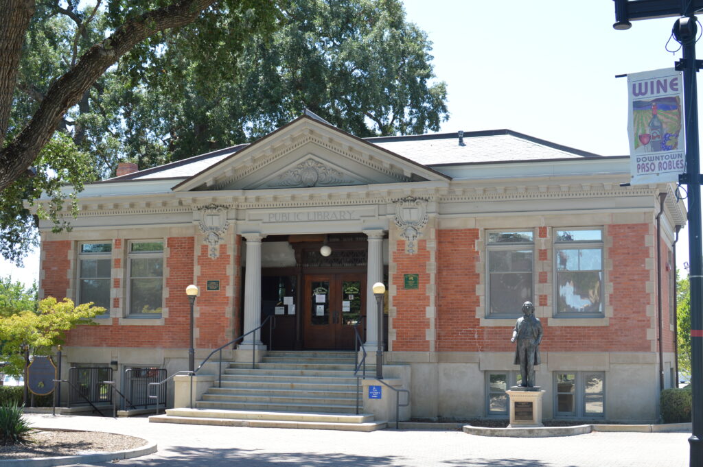 Carnegie Library in Paso Robles Downtown City Park