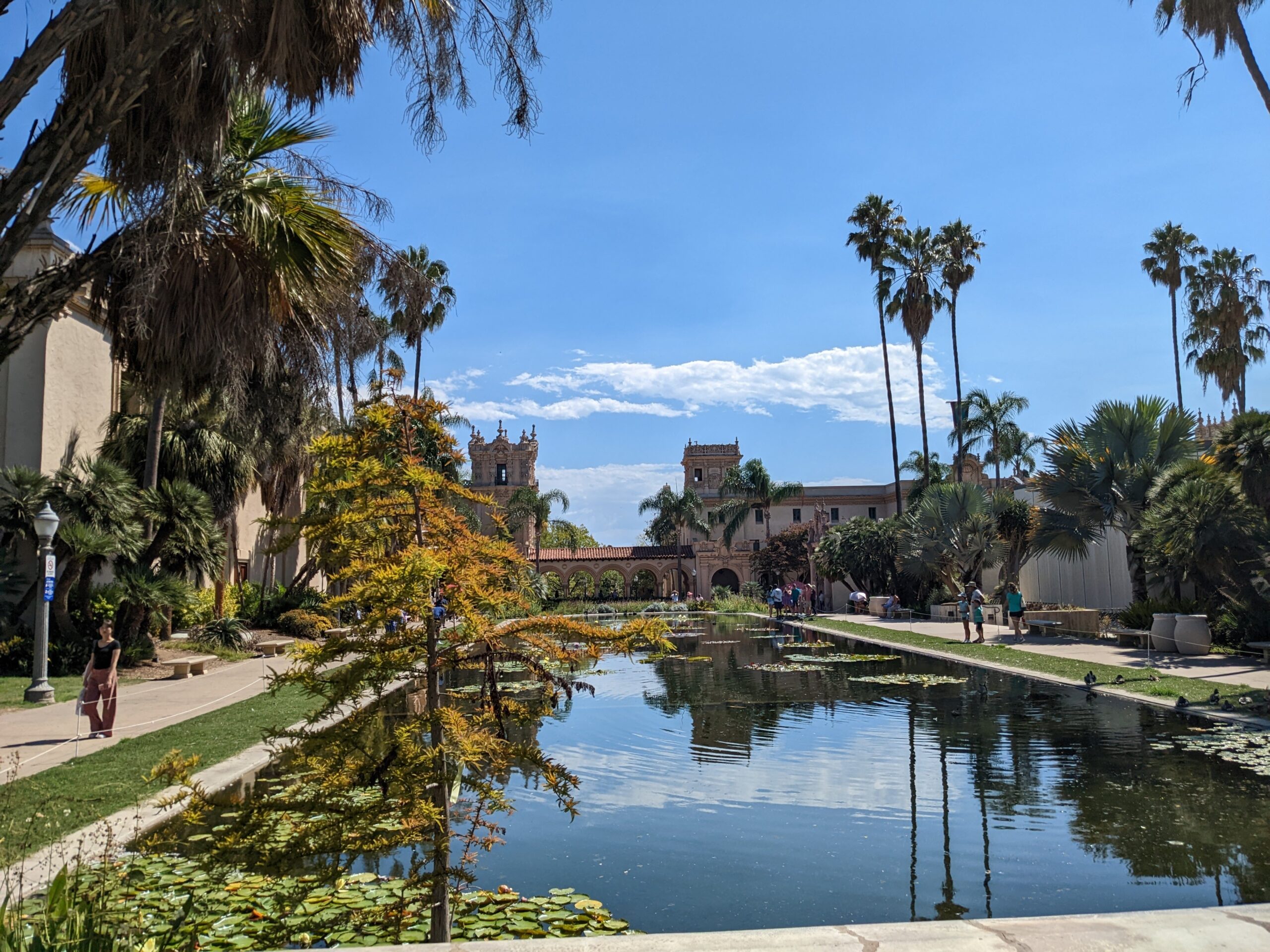 Lily pond at Botanical building on Centro Cultural de la Raza on San Diego Balboa Park Scavenger Hunt Walking Tour