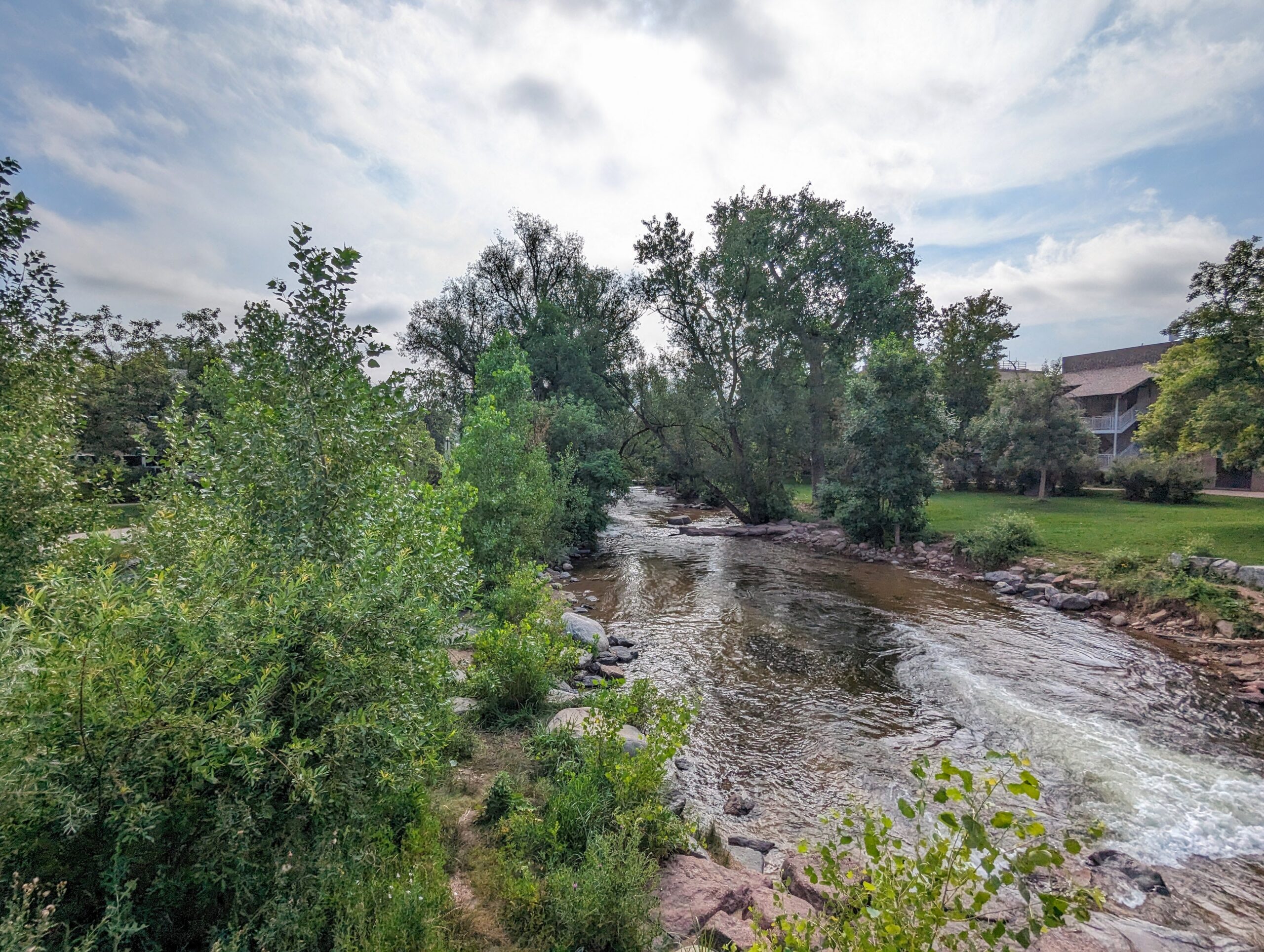 Scenic Boulder Creek as seen from Scavenger Hunt Walking Tour Boulder Colorado.