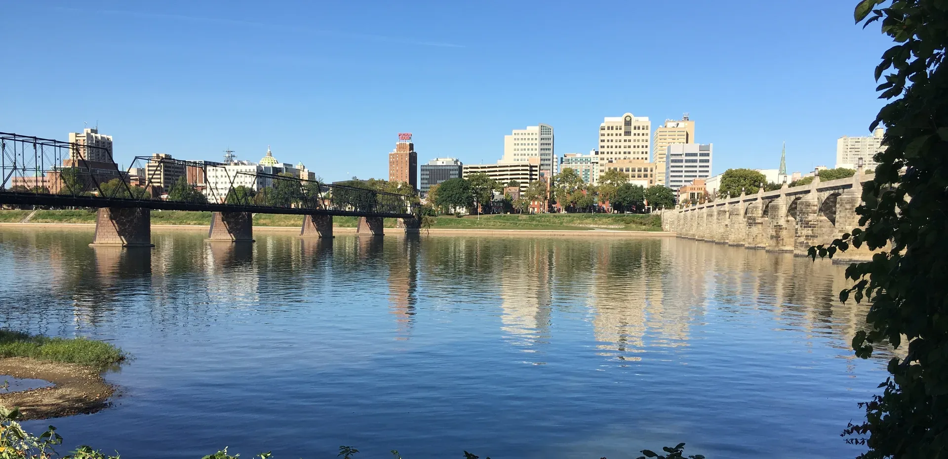 Harrisburg as seen from City Island (cropped).jpg in Harrisburg Scavenger Hunt, PA