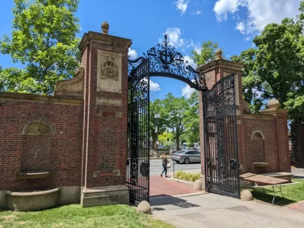 Harvard Gate Cambridge Scavenger Hunt Walking Tour.webp in Cambridge: Harvard Scavenger Hunt, MA