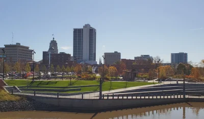 Fort wayne skyline as viewed from promenade park.jpg in Fort Wayne Scavenger Hunt, IN