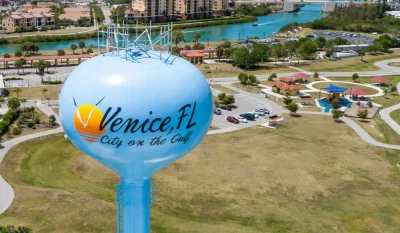 Venice Florida Water Tower View.png in Venice Florida Scavenger Hunt