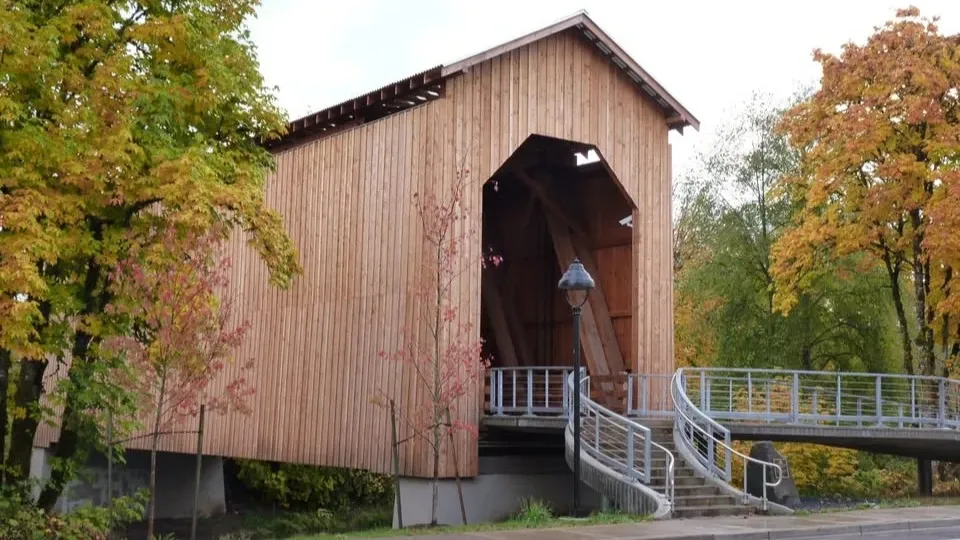Chambers Covered Bridge Cottage Grove Oregon.webp in Cottage Grove Scavenger Hunt