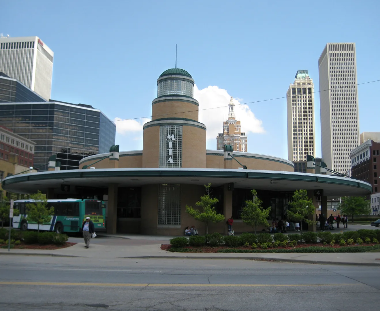 Downtown Tulsa Bus Stop.jpg in Tulsa Scavenger Hunt, OK