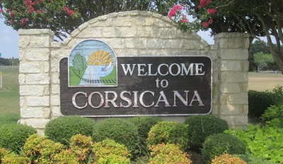 Corsicana, TX, welcome sign IMG 0663.JPG in Corsicana Scavenger Hunt, TX