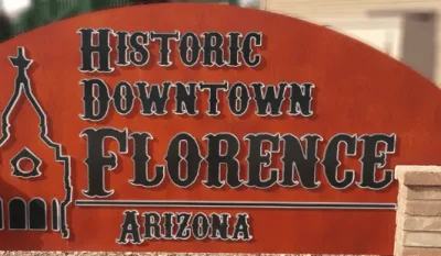Florence Arizona Historic district sign.png in Florence Arizona Scavenger Hunt, AZ