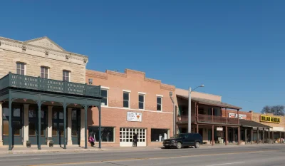 A downtown block in Albany, Texas, the seat of Shackelford County LCCN2014631725.tif in Albany Texas Scavenger Hunt, TX