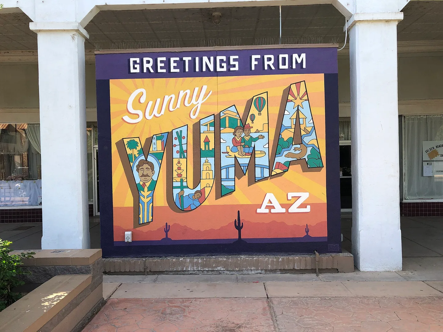 Yuma, AZ Greetings Sign.jpg in Yuma Scavenger Hunt, AZ